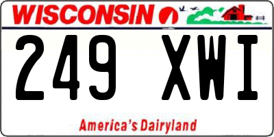 WI license plate 249XWI