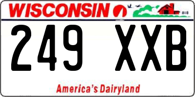 WI license plate 249XXB
