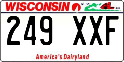 WI license plate 249XXF