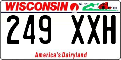 WI license plate 249XXH