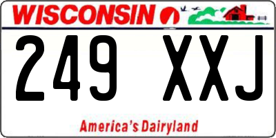 WI license plate 249XXJ
