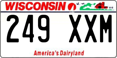 WI license plate 249XXM