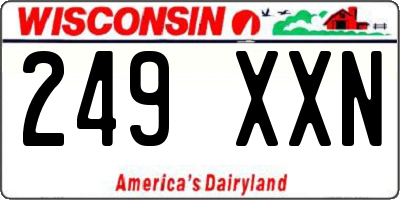 WI license plate 249XXN