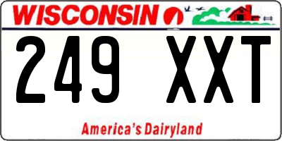 WI license plate 249XXT
