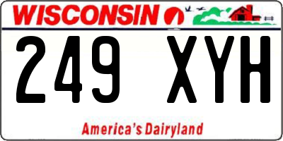 WI license plate 249XYH