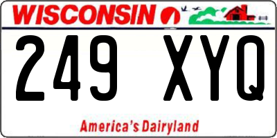 WI license plate 249XYQ