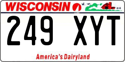 WI license plate 249XYT