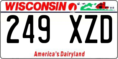 WI license plate 249XZD