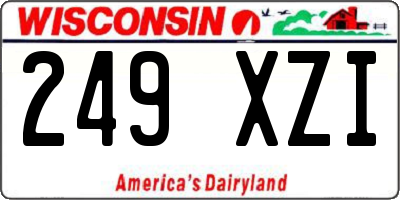WI license plate 249XZI