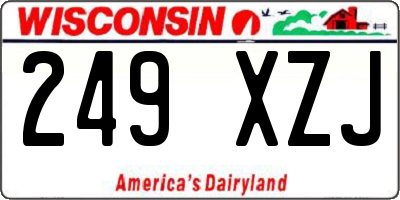 WI license plate 249XZJ