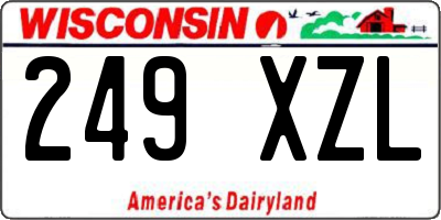 WI license plate 249XZL