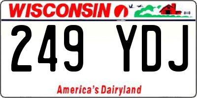 WI license plate 249YDJ