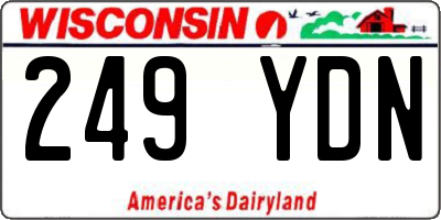 WI license plate 249YDN