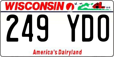 WI license plate 249YDO