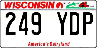 WI license plate 249YDP