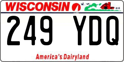 WI license plate 249YDQ