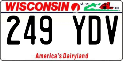 WI license plate 249YDV