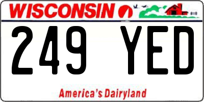 WI license plate 249YED