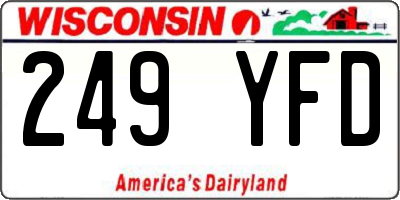 WI license plate 249YFD