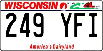 WI license plate 249YFI