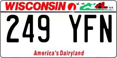 WI license plate 249YFN