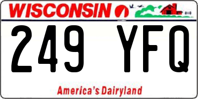 WI license plate 249YFQ