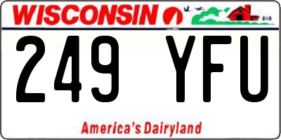 WI license plate 249YFU