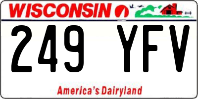 WI license plate 249YFV