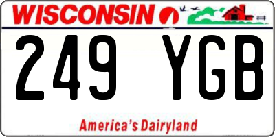 WI license plate 249YGB