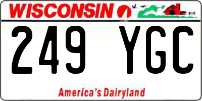 WI license plate 249YGC