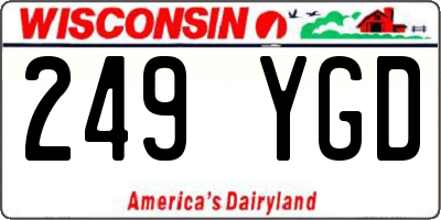 WI license plate 249YGD