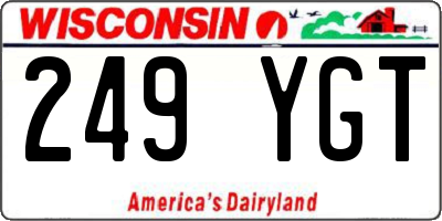WI license plate 249YGT