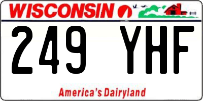 WI license plate 249YHF