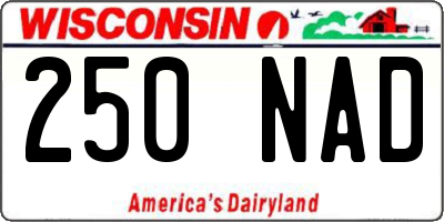 WI license plate 250NAD