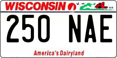 WI license plate 250NAE