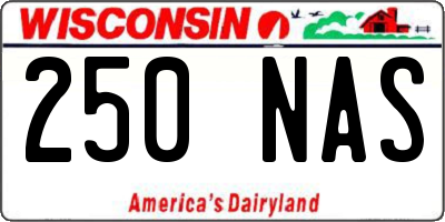 WI license plate 250NAS