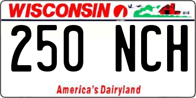 WI license plate 250NCH