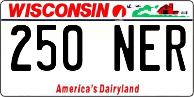 WI license plate 250NER