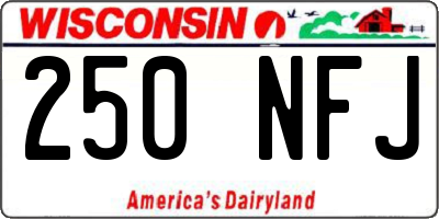 WI license plate 250NFJ