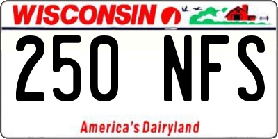 WI license plate 250NFS