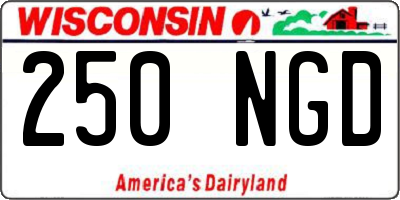 WI license plate 250NGD
