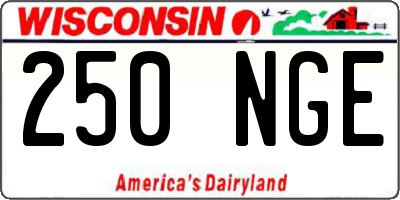 WI license plate 250NGE