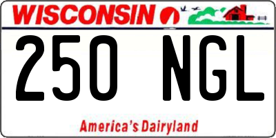 WI license plate 250NGL