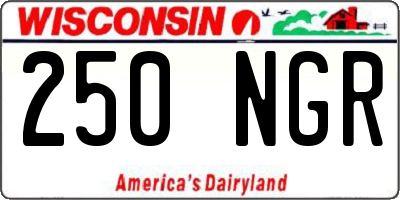 WI license plate 250NGR