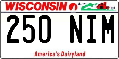 WI license plate 250NIM