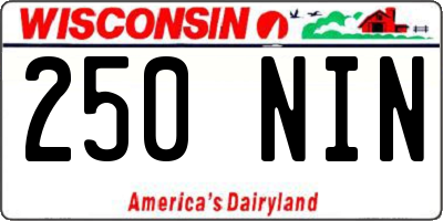 WI license plate 250NIN