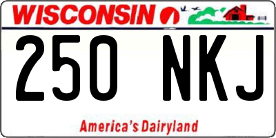 WI license plate 250NKJ