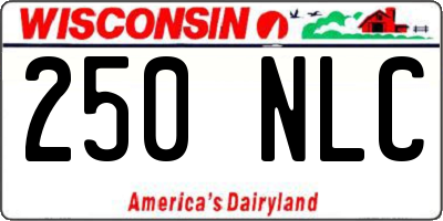 WI license plate 250NLC