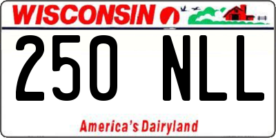 WI license plate 250NLL