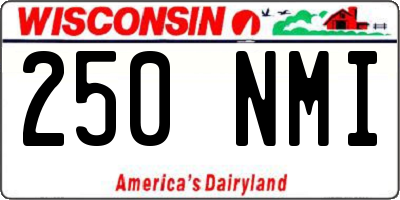 WI license plate 250NMI